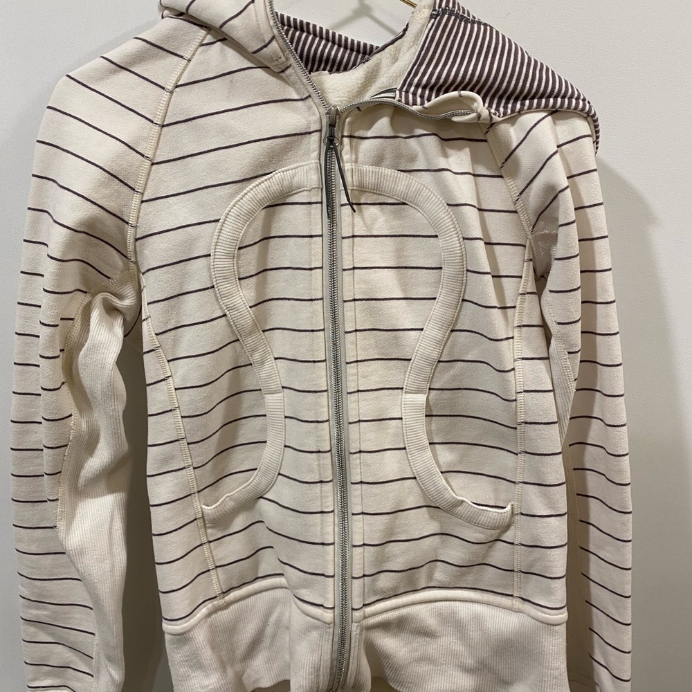 Lululemon Striped Zip-Up Hoodie